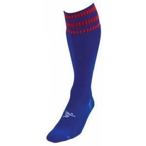 PT 3 Stripe Pro Football Socks Boys Royal/Red