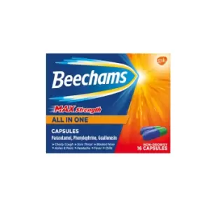 Beechams Max Strength All In One Cold and Flu Relief Capsules 16s