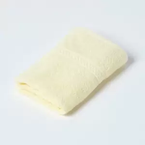 HOMESCAPES Turkish Cotton Face Cloth, Yellow - Yellow