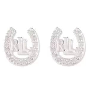 Ladies Lauren Ralph Lauren Logo Horseshoe Stud Earrings