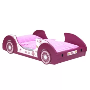 Kids Bed Butterfly White/Pink 200x90cm