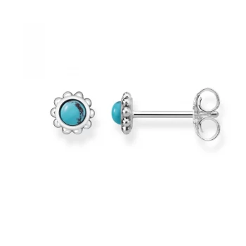 Ladies Thomas Sabo Sterling Silver Glam & Soul Ethno Turquoise Stud Earrings