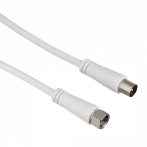 Hama SAT Connection cable F plug - coax plug 1.5m 90 dB