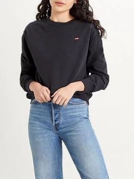 Levis Standard Crew Sweater - Black, Size S, Women