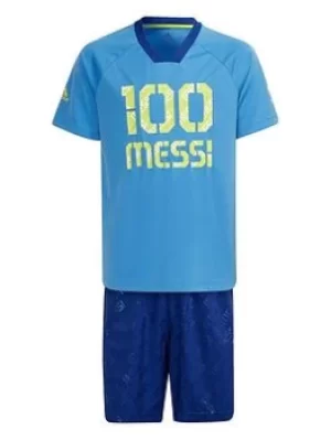 Boys, adidas Messi Set, Blue, Size 9-10 Years