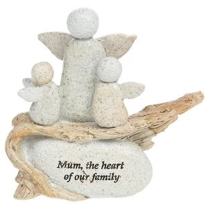 Pebble Art Angel Mothers Love Ornament