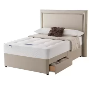 Silentnight Miracoil Ortho 90cm 2 Drawer Divan Bed Set Sandstone No Headboard