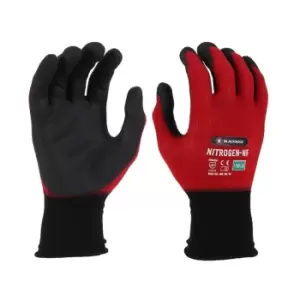 Blackrock Mens Nitrogen-NF Safety Gloves (S) (Red/Black)