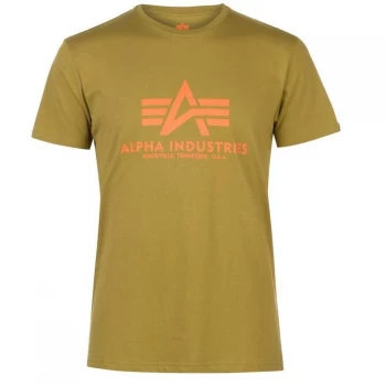 Alpha Industries Basic Logo T-Shirt - Khaki Green