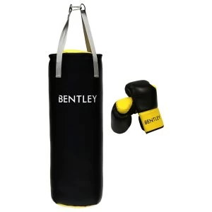 Charles Bentley 3ft Punch Bag and Gloves Set Boxing Kick Boxing Equipment Gym