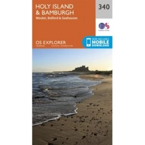 Holy Island and Bamburgh by Ordnance Survey (Sheet map, folded, 2015)