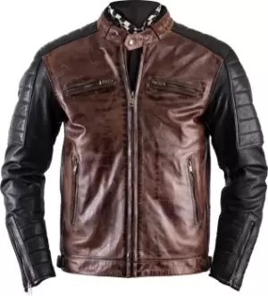 Helstons Cruiser Rag Leather Jacket, black-brown, Size XL, black-brown, Size XL