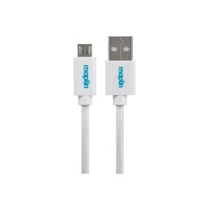 Maplin Premium USB A 2.0 Male to Micro USB B Male Cable 0.25m White