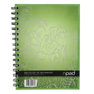 Oxford N Pad Recycled Wirebound Notebook 200 Pages A5