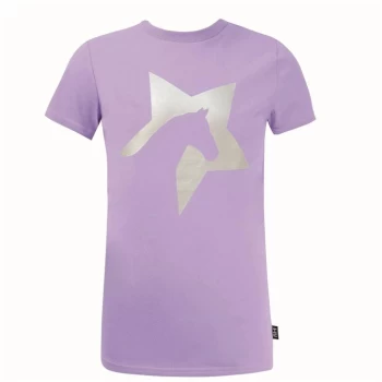 Hy Fashion Girls Zeddy Glitter T Shirt - Purple