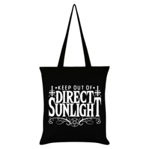 Grindstore Keep Out Of Direct Sunlight Tote Bag (One Size) (Black/White)