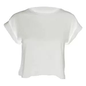 Mantis Womens/Ladies Crop Top / Short Sleeve T-Shirt (M) (White)