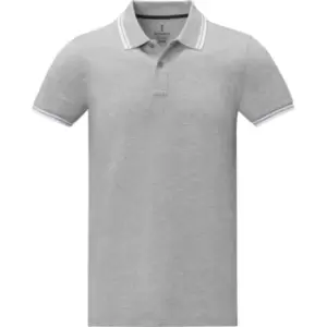 Elevate Mens Amarago Short-Sleeved Polo Shirt (M) (Heather Grey)