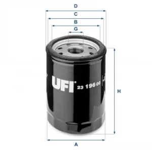 2319600 UFI Oil Filter Oil Spin-On