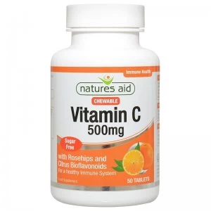 Natures Aid Chewable Vitamin C Tablets - 500mg - 50 Tablets