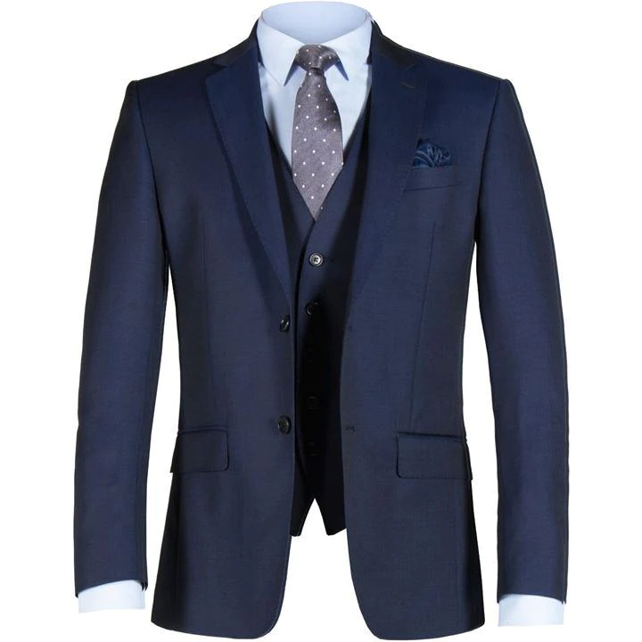 Alexandre of England Weston Blue Twill Suit Jacket - 38L