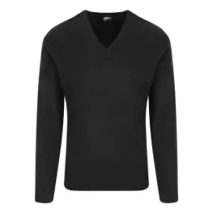 PRO RTX Mens Pro Acrylic V Neck Sweater (3XL) (Black)