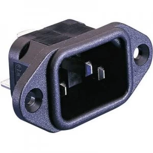 Bulgin PX0580/28 IEC connector PX Plug, vertical mount Total number of pins: 2 + PE 10 A Black