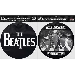 The Beatles - Drop T Logo & Abbey Road Turntable Slipmat Set