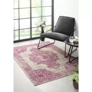 Saville (Indoor /Outdoor) Grey Rapberry 120cm x 170cm Rectangle - Grey and Pink
