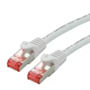 Roline White Cat6 Cable, S/FTP, Male RJ45, Terminated, 500mm