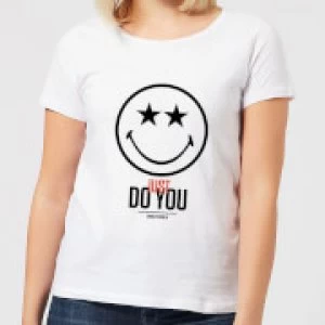 Smiley World Slogan Just Do You Womens T-Shirt - White - M