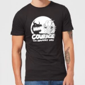Courage The Cowardly Dog Spotlight Mens T-Shirt - Black - M