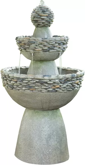 Peaktop Water Fountain Indoor Conservatory Garden Ornament Grey