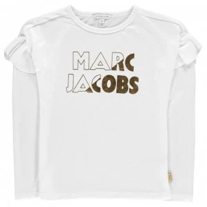 Marc Jacobs Children Girls Logo Print T Shirt - White 10B