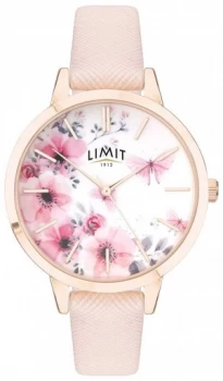Limit Womens Secret Garden Pink&White Floral Dial Pink Watch