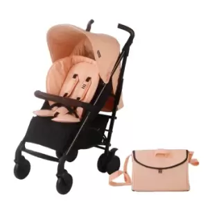My Babiie Mb52 Quilted Blush Melange Lightweight Stroller (with Seat Liner Changing Bag And Leatherette)