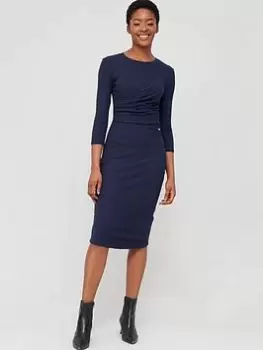 Armani Exchange Jersey Knee Length Dress - Navy Size XS Women