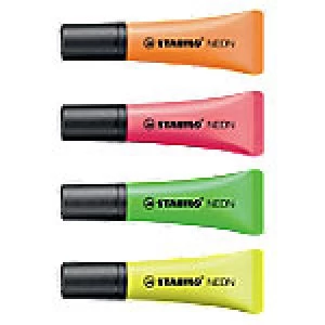 Stabilo Neon Highlighter - Assorted - Pack 4