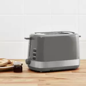 Dunelm 2 Slice Grey Toaster