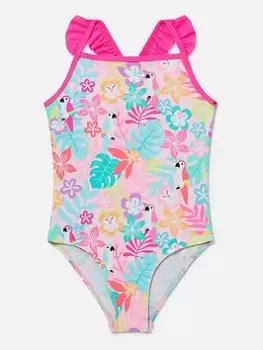 Accessorize Girls Tropical Swimsuit - Multi, Size Age: 11-12 Years, Women