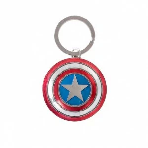Official Marvel Avengers Captin America Shield Pewter Keyring