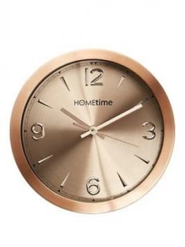 Hometime Copper Finish Aluminium Wall Clock
