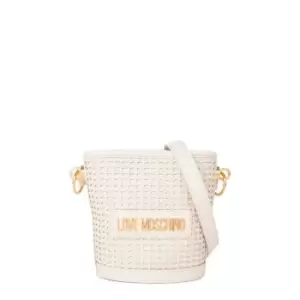 Love Moschino Weave Bucket Bag - White