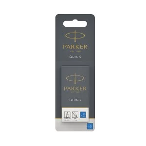 Parker Blue Quink Permanent Ink Cartridge Pack of 60 S0881580
