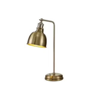 Carmel Adjustable Table Lamp, E27, Satin Nickel, Antique Brass, Gold