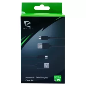 Piranha 4m Twin Charging Cable For Xbox One