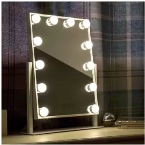Jack Stonehouse - At Home Comforts Hollywood Portrait Mirror - 12 LED bulbs - White