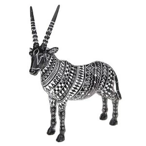 Aztec Oryx Black Ornament