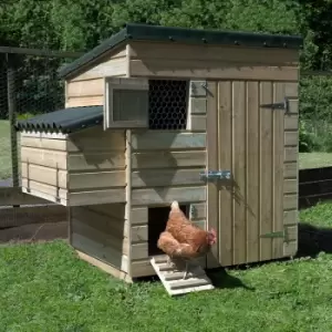 5'4 x 3'8 Forest Hedgerow Wooden Large Hen House (1.63m x 1.12m) - pressure treated