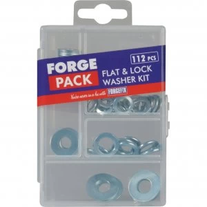 Forgefix Forge Pack 112 Piece Flat Washer Assortment Metric